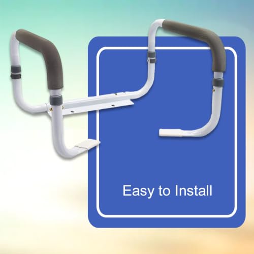 McKesson White Steel Toilet Safety Rail, 1 ct | up to 300 lbs - size: 16-1/2 to 19-1/2 Inch Width (1 ct)