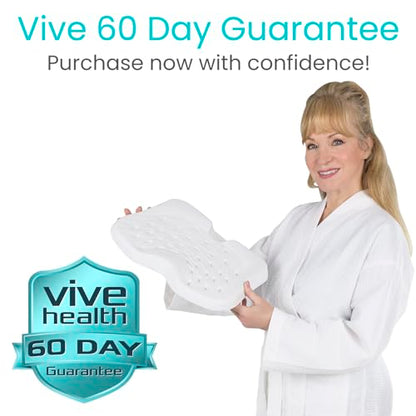Vive Shower Seat Cushion - Comfortable Support for Pain Relief | Waterproof, Soft Padded & Non Slip for Tub Chairs, Transfer Benches, Bath Stool, Bathtubs - for Seniors, Elderly, Handicap