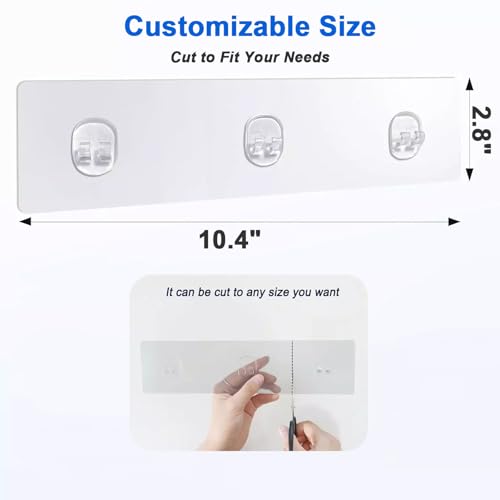 2 Pack Shower Caddy Adhesive Replacement, Waterproof Strong Adhesive Hooks Strips, No Drilling, for Shower Shelf Bathroom Storage Shelves Soap Holder Kitchen Racks