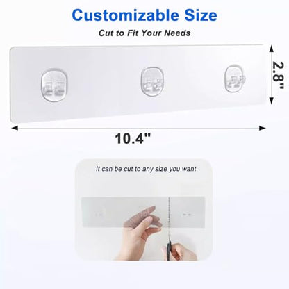 2 Pack Shower Caddy Adhesive Replacement, Waterproof Strong Adhesive Hooks Strips, No Drilling, for Shower Shelf Bathroom Storage Shelves Soap Holder Kitchen Racks