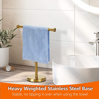 Kalitro Gold Towel Rack Hand Towel Stand, Bathroom Towel Holder Stand SUS304 Stainless Steel (Gold) - color: Gold