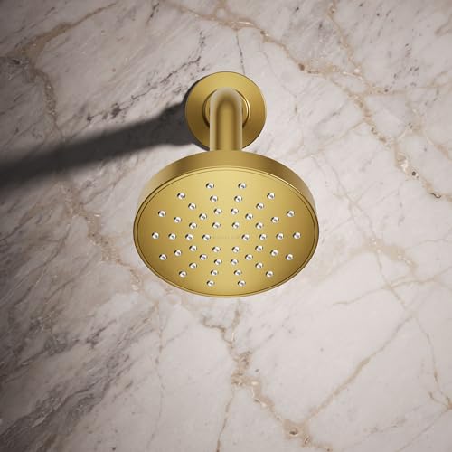 KOHLER K-33641-H-2MB Elate® Single-Function Showerhead, 1.5 GPM, Efficient Water Flow, Durable Construction Shower Head, Simple Setup, Vibrant Brushed Moderne Brass - color: Vibrant Brushed Moderne Brass, size: 1.5 GPM