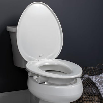 Bemis Assurance 3" Raised Toilet Seat for Seniors, Therapist Preferred for Safety, Secure Hinges, Clean Shield Guard, Elongated, White - size: Elongated, style: Raised Seat