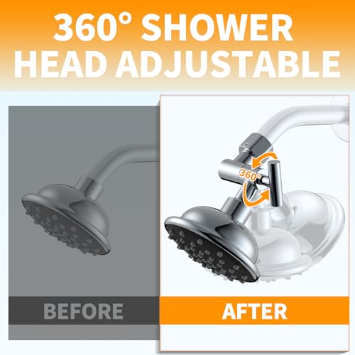 All Metal Shower Head Elbow Adapter - Chrome | Adjustable Shower Head Extension Adapter Shower Arm Extension Connector for Showerhead, Wall Mounted - color: Chrome