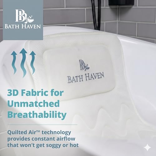 Bath Pillow for Tub, Soft 3D Mesh Full Body Mat with Head Neck Back Support | Soft Comfortable Luxury Bathtub Cushion for Spa, Tub and Jacuzzi, Quick Dry Mesh Bath Accessories for Women and Men