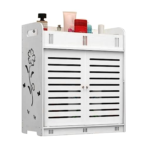 Self-Adhesive Wall Cabinet for Bathroom Kitchen, Over The Toilet Storage Shelves Organizer, Bathroom Floating Shelves, 3-Tier Wall Mount Storage Rack, Medicine Cabinet White one Size