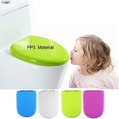 White Quick Release Toilet Seat with Easy Clean Polypropylene Material in Green, Purple, Blue, Sky Blue - One Size - color: Sky Blue