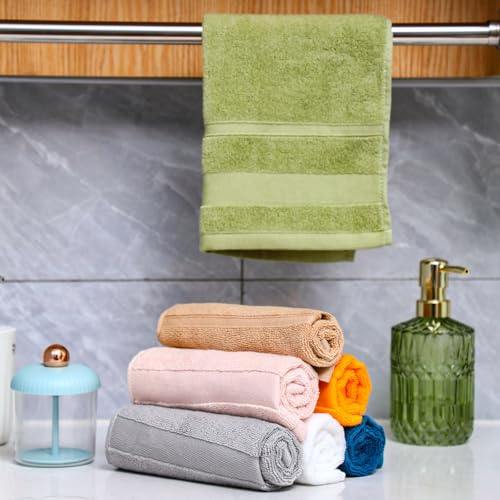 21 Pack Washcloths for Face 14" x 14" Absorbent and Soft Hand Towels Bulk Set 100% Cotton Ring Spun Hand Towels for Bathroom Gym Wash Cloths(Multicolor)