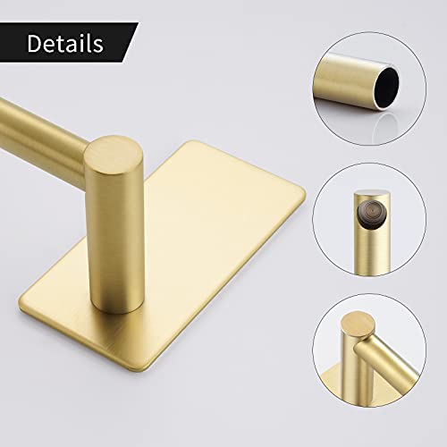 KES Towel Bar for Bathroom 20 Inches Adhesive Hand Towel Holder Stick on Wall SUS 304 Stainless Steel Brushed Brass, A7000S50B-BZ - color: Brushed Gold, size: 20-Inch