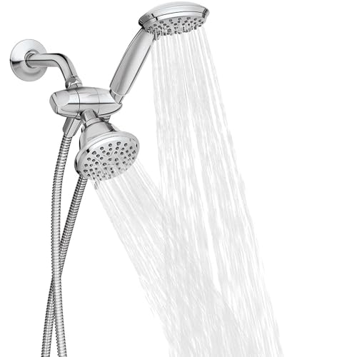 Moen Attune Dual Shower Head with Handheld Sprayer Combo, 6 Handheld Spray Settings & 8 Function Shower Head, Chrome Finish, 218C0 - color: Chrome