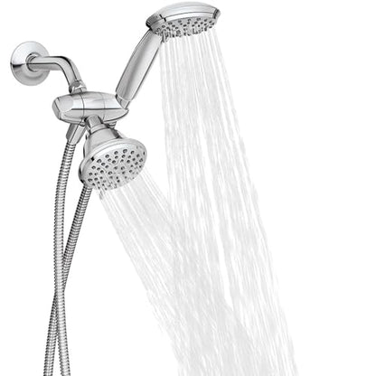 Moen Attune Dual Shower Head with Handheld Sprayer Combo, 6 Handheld Spray Settings & 8 Function Shower Head, Chrome Finish, 218C0 - color: Chrome