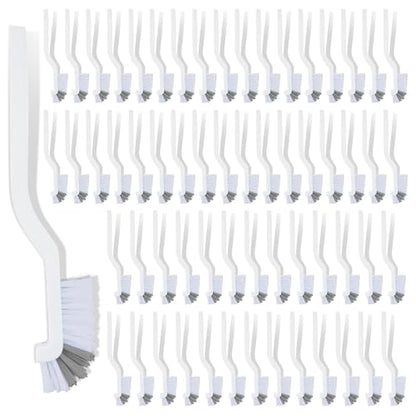 60 Pcs Kitchen Scrub Brush Bulk with Stiff Bristle Plastic Edge Corner Cleaning Brush for Bathroom Sink Household Bottle Dish Window Track Tile Lines Crevice