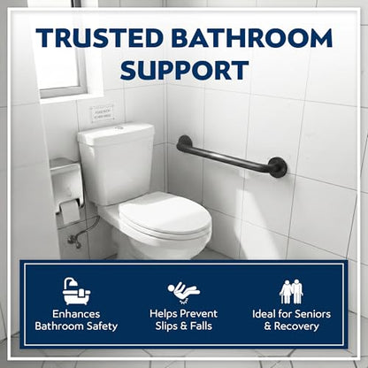 4-Pack Starter Bundle, 500 lb, 16/18/24/32 in, Matte Black | Complete Bathroom Safety Starter Bundle, For Seniors, 1.25 in Diameter, 500 lb Rated, All-in-One Shower Safety Solution - color: Matte Black