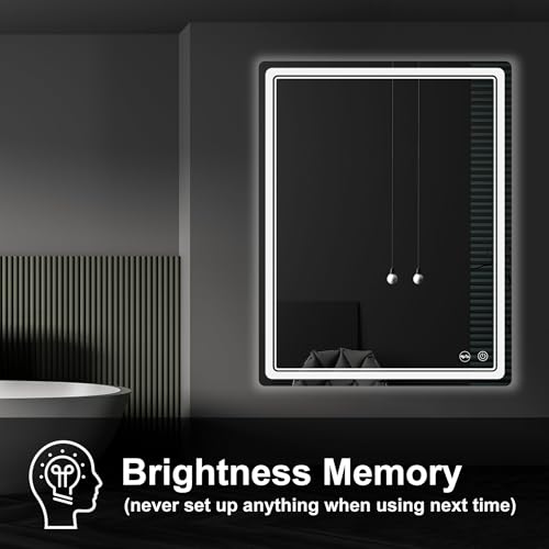 LED Bathroom Mirror with Lights, Anti-Fog, Dimmable, Lighted Bathroom Vanity Mirror for Wall, UL-Certified (36 x 28) - size: 28"L x 36"W
