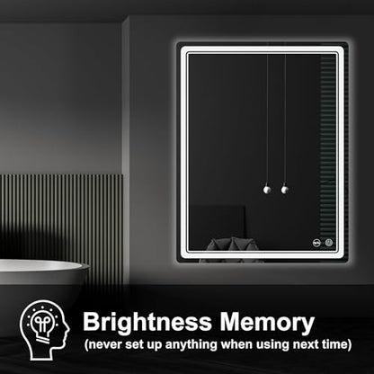 LED Bathroom Mirror with Lights, Anti-Fog, Dimmable, Lighted Bathroom Vanity Mirror for Wall, UL-Certified (36 x 28) - size: 28"L x 36"W