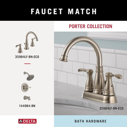 Delta Porter (1-Pack) Towel Hooks SpotShield Brushed Nickel Double J, Wall Mounted, Robes Holder Bathroom Accessories PTR35-BN - style: Double Towel Hook