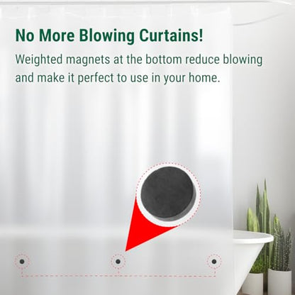 Bowery Home, NOT Made in China, Eco-Friendly Recycled PEVA Shower Curtain Liner – Waterproof, Sustainable, Non-Toxic, Odorless with Rust-Proof Grommets - 72x72in, 4G – Frosted - color: 4g / Frosted