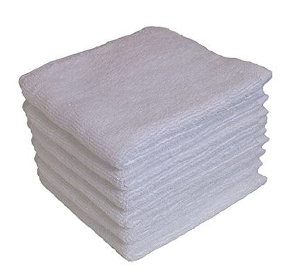 Pacific Linens Soft washcloths for face Hand Fingertip Towels 12 Pack 100% Cotton White 12x12 inch for Kids wash Cloths for Body and face 12 Pack Sets