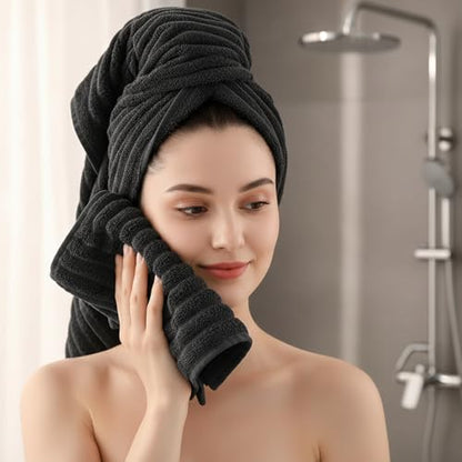 6 PC Microfiber Hand Towels for Bathroom, 16"x30",Black | Face Towels, Highly Absorbent, Quick Dry, Low Lint, Hanging Loop, Lightweight Towels for Guest Bath, Gym, Travel & Kitchen - color: Black