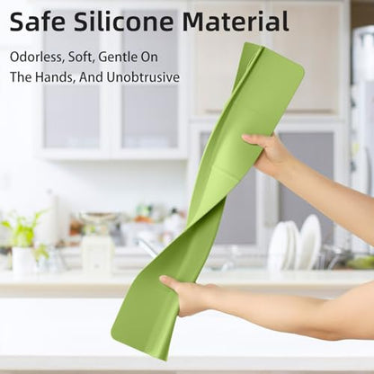 23" Ultra Silicone High Sink Splash Guard, Matcha Green | Released in 2026, Self-Draining Water Splash Guard, for Kitchen Sink&Bathroom&Island, 3.5" Splash Guard, 7 Strong Suction Cup - color: Matcha Green