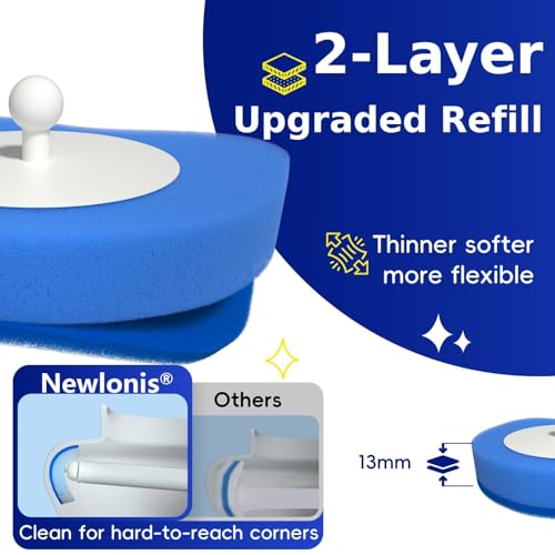 Newlonis® Disposable Toilet Bowl Brush, 32 Scented Refills, Wall-Mounted | Toilet Bowl Cleaner Wand, Touch-Free - color: 1+32 Refills
