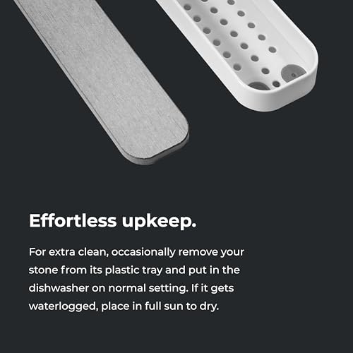 madesmart Drying Stone Toothbrush Tray, White | diatomite, fast drying surface, non slip feet, toothpaste floss, dental items, bathroom counter, woman owned - color: White