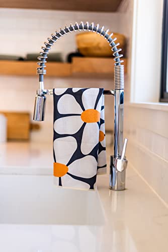 Kitchen Towels, Dish Towels for Kitchen, 2 Pc Kitchen Towel Set | Microfiber Waffle Towels, 16 x 26 inches, with Hanging Loops, Reusable Tea Towels, Cute Kitchen Towels - 2 Pack - color: Gray