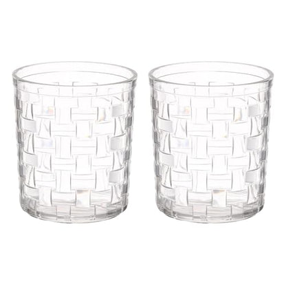 Gaolinci 2 Pcs Bathroom Cups, Clear Acrylic Toothbrush Holder, Tumbler Cup, 13 Oz - color: Clear