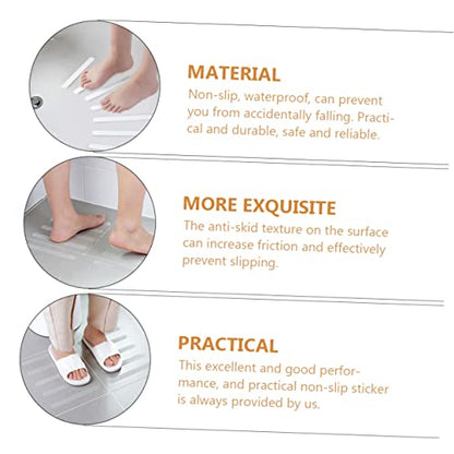 Ciieeo 12pcs Bathtub Sticker Slip Shower Sticker Skid Strips Peva Nonslip Adhesive Strips for Bathroom Safety
