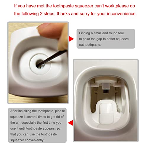 MOPMS Automatic Toothpaste Dispenser Wall Mounted for Kids and Adult 1Pcs | Automatic Toothpaste Squeezer Holder for Bathrooms - color: Black