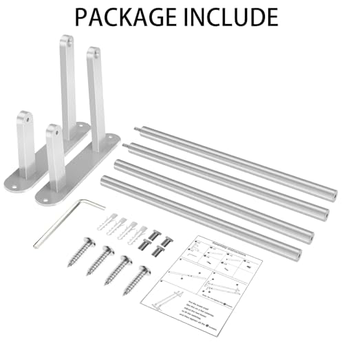 Towel Rack for Bathroom, Double Towel Bar 24Inch, Stainless Steel Bathroom Towel Holder, Double Towel Hanger Wall Mounted Towel Rod, Bathroom Towel Rack(Brushed Nickel) - size: 24 Inch