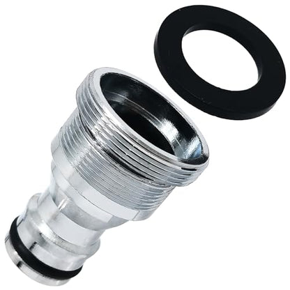 1pcs Brass Faucet Tap Quick Connector Adapter Kit,28mm Male Thread x 1mm Pitch Connector,Universal Faucet Adapter for Washing Machine And Pressure Washer(Silver) - size: 28mm Male Thread x 1mm