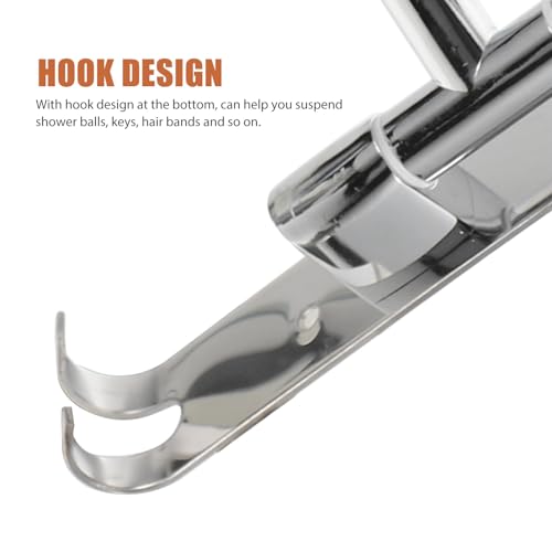 WOONEKY Stainless Steel Bathroom Swing Arm Towel Bar, 2-arm Swivel Towel Rack Wall Mount for Bathroom Storage and Drying