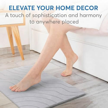 Stone Bath Mat Quick Drying Diatomaceous Earth Bath Mat Non Slip Shower Mat Super Absorbent Stone Bath Mats for Bathroom, Floor, Kitchen Counter, Easy to Clean (23.6” X 15.3”, Light Gray) - color: Light Grey