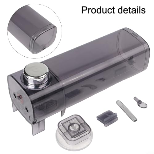 Wall-Mounted Soap Dispenser, 450ml Suction Cup No Drill Installation Gel Dispenser PET Material Space Saving Design for Bathroom Shower(Transparent Gray) - size: Transparent gray
