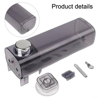 Wall-Mounted Soap Dispenser, 450ml Suction Cup No Drill Installation Gel Dispenser PET Material Space Saving Design for Bathroom Shower(Transparent Gray) - size: Transparent gray