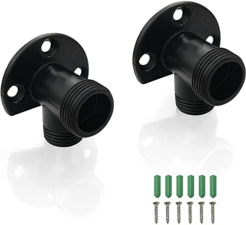 Aolemi Matte Black Installation Kit for Exposed Wall Mount Bathroom Faucet Outdoor Shower System Thermostatic Bar Mixer Valve Convert in-Wall to Surface Mount NPT 1/2 Male by G 3/4 Male Brass - color: Matte Black