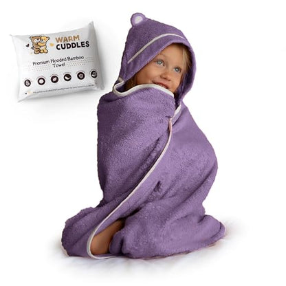 Premium Toddler Towels with Hood - Extra Soft Rayon from Bamboo Toddler Bath Towel (Purple) - color: Purple