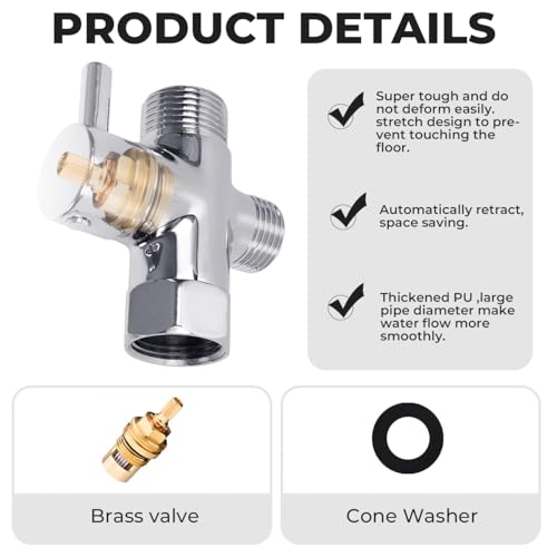 Handheld Toilet Bidet Sprayer for Toilet - 2 Spray Functions for Bathroom Diaper Shower,Premium Stainless Steel Bathroom Bidet Hand-held Toilet Sprinkler (2 Spray Functions)