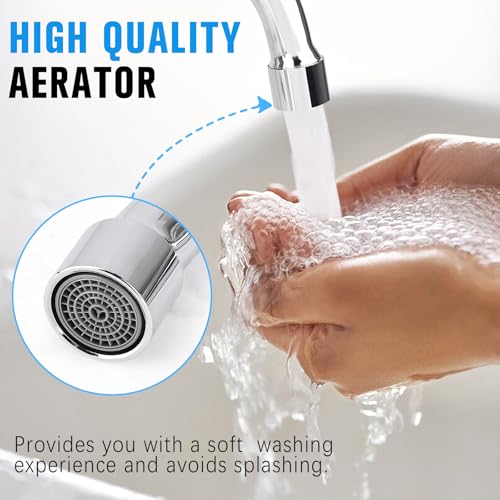 4 Inch Center Kitchen Sink,Commercial Sink Faucet,Brass Kitchen Faucet,Wall Mount Kitchen Faucets，Dual Lever Handles，with 3-1/2" Gooseneck Spout