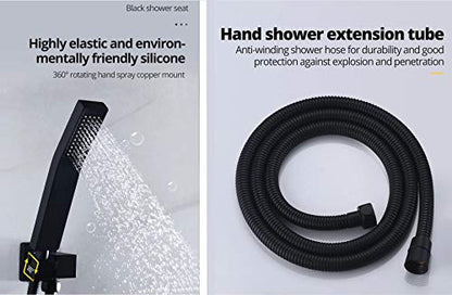 Cascada Luxury 12" Square Wall Mounted Shower System, Dual Handle - Stainless Steel (12 Inch, Polished Stainless Steel) - color: Polished Stainless Steel, size: 12 Inch