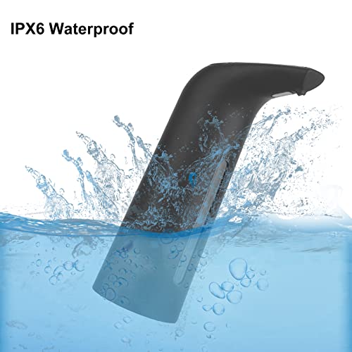 Automatic Soap Dispenser Touchless 400 mL Black | Automatic Sensing Battery Powered IPX6 Waterproof Suitable for Home and Commercial Use - color: Black