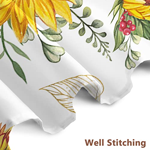 AWERT Vibrant Sunflower Shower Curtain for Bathroom,Waterproof Fabric Plants Shower Curtain with Hooks 60x72 inch - color: Sunflower, size: 60"W x 72"L (Pack of 1)