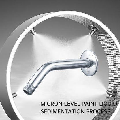 Joyrain Shower Arm with Flange, 304 Stainless Steel Extension Pipe for Fixed Shower Head, Wall-Mounted (6 inch and 8 inch Options) (Chrome, 8 inch) - color: Shower Armm (8-In), size: Chrome
