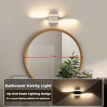 Joossnwell Brushed Nickel Bathroom Vanity Lights Fixtures Over Mirror 5CCT Dimmable Bathroom Light Fixture Modern Vanity Lighting Bar Led Bath Vanity Light 23 Inch Wall Lamp - color: Brushed Nickel, size: 23 inch long