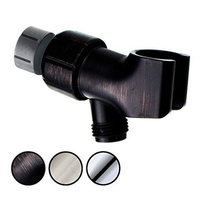 YOO.MEE Adjustable Shower Arm Bracket, 360° Swivel Ball Joint | POM ball joint, large angle adjustable, fits handheld showers, oil rubbed bronze finish
