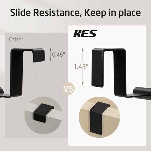 KES Over The Door Towel Rack, Over Cabinet Towel Bar Kitchen Bathroom Towel Holder Storage Dish Towel Holder, Over Cabinet Cupboard Door Towel Bar, Matte Black 2 Pack, KTH500S26-BK-P2 - color: Matte Black