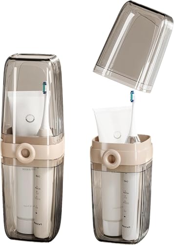 Toothbrush Travel Case with Rinse Cup, 1 Pack | 7.87 - color: Coffee