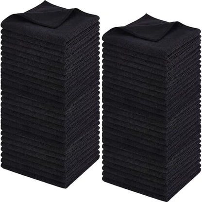 Newwiee 40 Pcs Face Wash Cloths,12 x 12 Inch,Black - color: Black, size: 1 Count (Pack of 40)