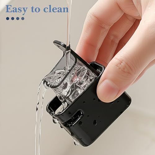 4 Pack Toothbrush Holders for Bathrooms Shower, Wall Mount Toothbrush Organizer with Cover, Self Adhesive Electric Toothbrush Storage, Quick Dry Toothbrush Hanger (Black) - color: Black